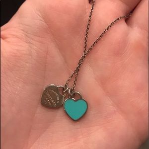 Tiffany & Co Mini Double Heart Tag Pendant